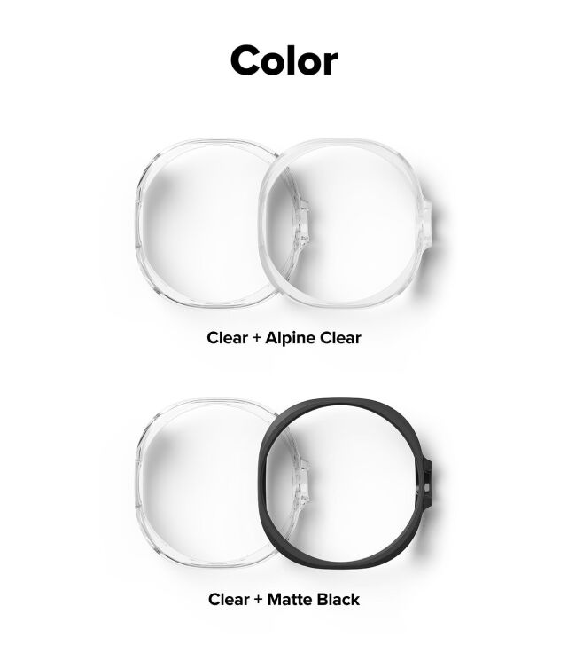 Комплект чехлов RINGKE Slim Case для Samsung Galaxy Watch 8 Classic (8800293855989) - Matte Black: фото 11 из 14