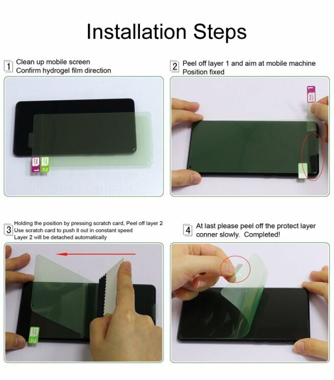 Комплект захисних плівок IMAK Full Coverage Hydrogel Film на задню панель для Samsung Galaxy S10 Plus (G975): фото 12 з 13