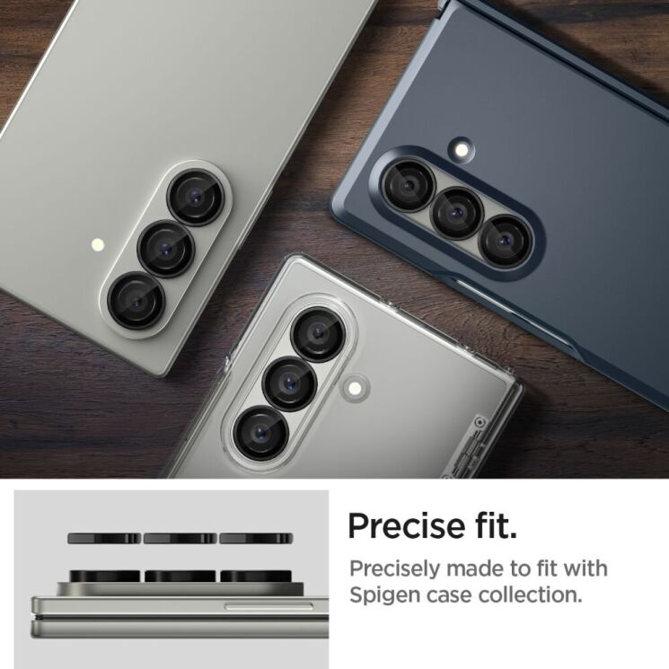 Комплект захисних стекол Spigen (SGP) Optik Pro Lens Protector для Samsung Galaxy Fold 7 (AGL09581) - Black: фото 10 з 11