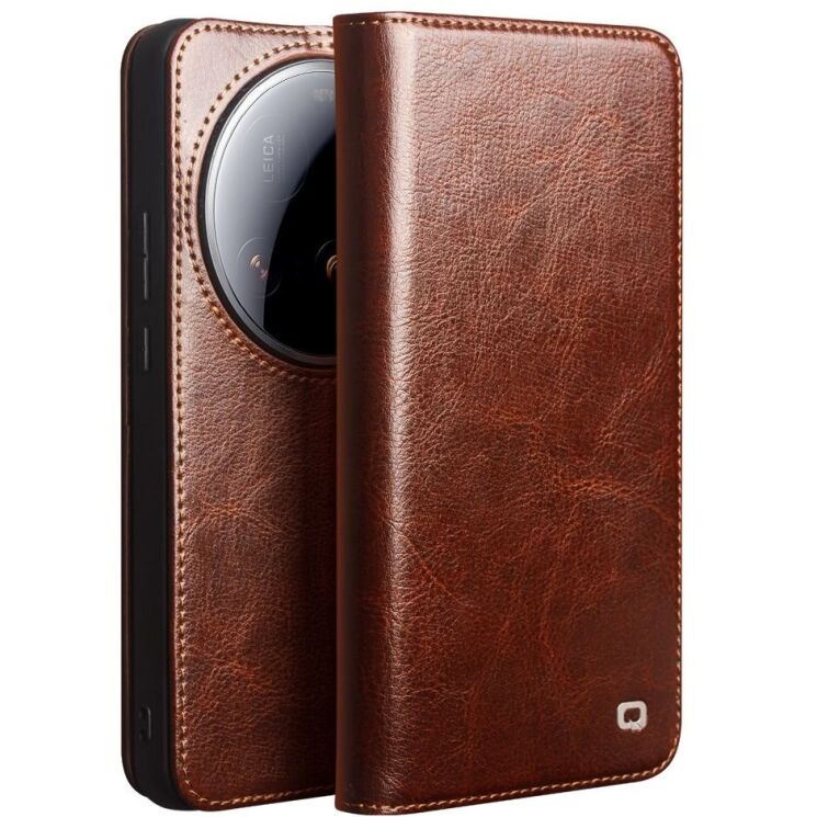 Шкіряний чохол QIALINO Classic Case для Xiaomi 15 Ultra - Brown: фото 1 з 6