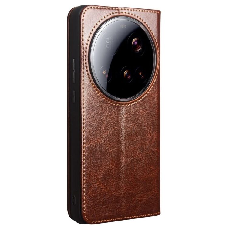 Шкіряний чохол QIALINO Classic Case для Xiaomi 15 Ultra - Brown: фото 4 з 6