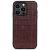 Кожаный чехол UniCase Croco Skin для Apple iPhone 14 Pro - Brown: фото 1 из 5