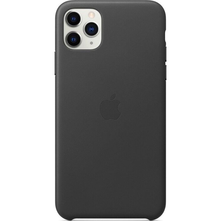 Оригинальный чехол Leather Case для Apple iPhone 11 Pro Max (MX0E2) - Black: фото 2 из 4