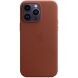 Оригинальный чохол Leather Case with MagSafe для Apple iPhone 14 Pro Max (MPPQ3) - Umber (306814L). Фото 3 из 4
