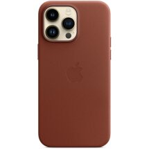 Оригинальный чохол Leather Case with MagSafe для Apple iPhone 14 Pro Max (MPPQ3) - Umber: фото 1 из 4