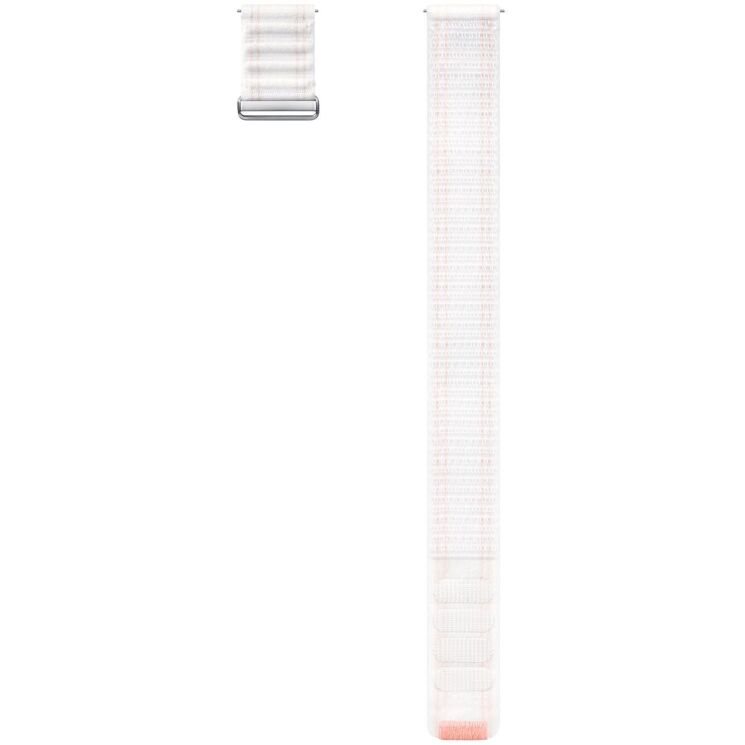 Оригинальный ремешок Fabric Band (S/M) для Samsung Galaxy Watch 4 / 4 Classic / 5 / 5 Pro / 6 / 6 Classic / 7 / FE (ET-SVL30SWEGEU) - Pink White: фото 2 из 3