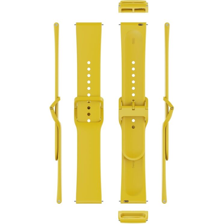 Оригинальный ремешок Silicone Strap для Xiaomi Redmi Watch 3 / 5 Active / 5 Lite (BHR9470GL) - Yellow: фото 2 из 6