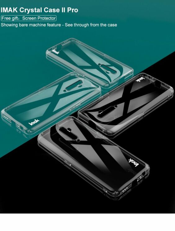 Пластиковый чехол IMAK Crystal II Pro для OPPO Reno 2Z - Transparent: фото 6 из 15
