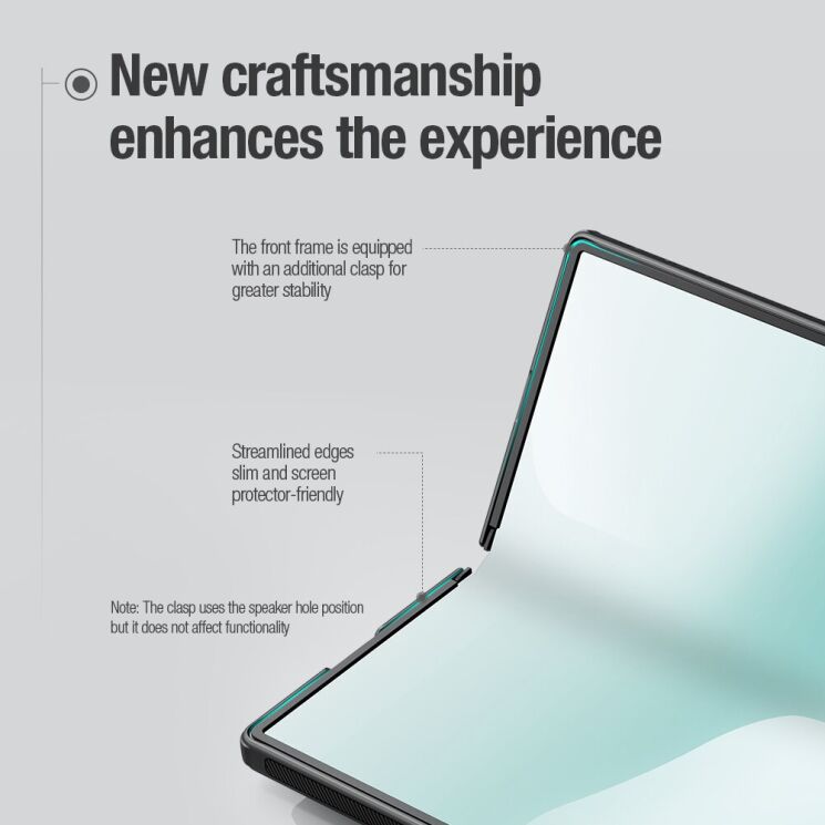 Пластиковий чохол NILLKIN Frosted Shield Pro (FF) для Samsung Galaxy Fold 7 - Black: фото 12 з 18