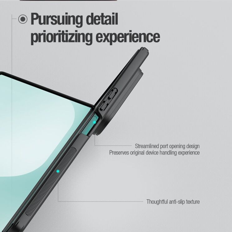 Пластиковий чохол NILLKIN Frosted Shield Pro (FF) для Samsung Galaxy Fold 7 - Black: фото 14 з 18