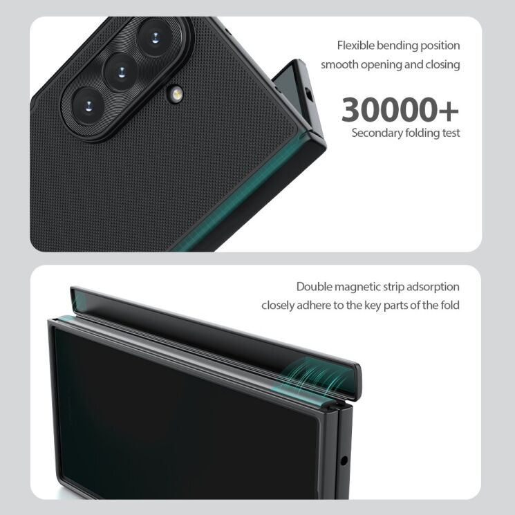 Пластиковий чохол NILLKIN Frosted Shield Pro (FF) для Samsung Galaxy Fold 7 - Black: фото 17 з 18