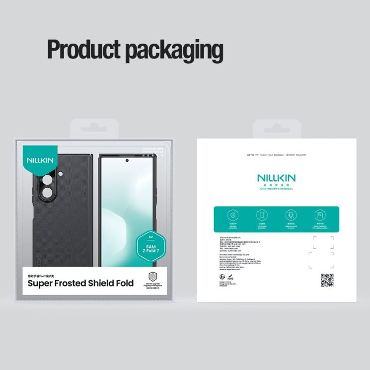 Пластиковий чохол NILLKIN Frosted Shield Pro (FF) для Samsung Galaxy Fold 7 - Black: фото 18 з 18
