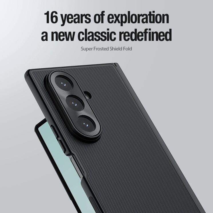 Пластиковий чохол NILLKIN Frosted Shield Pro (FF) для Samsung Galaxy Fold 7 - Black: фото 6 з 18
