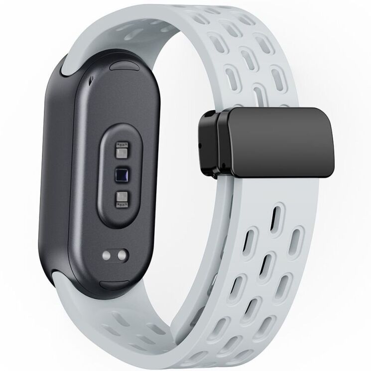 Ремешок Deexe Astra Strap для Xiaomi Mi Smart Band 8 / 9 - Light Grey: фото 2 из 9