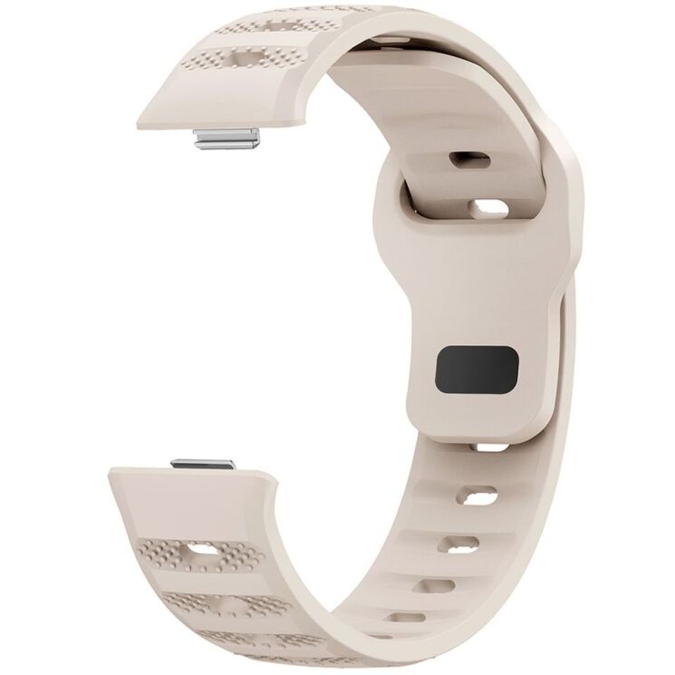 Ремешок Deexe Dot Texture для Huawei Watch Fit 3 / Fit 4 / Fit 4 Pro - Starlight: фото 1 из 5