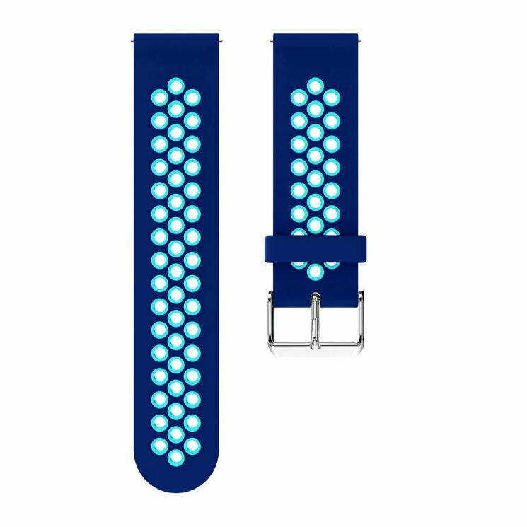 Ремешок Deexe Dual Color для Samsung Galaxy Watch 46mm / Watch 3 45mm / Gear S3 - Dark Blue / Light Blue: фото 3 из 5