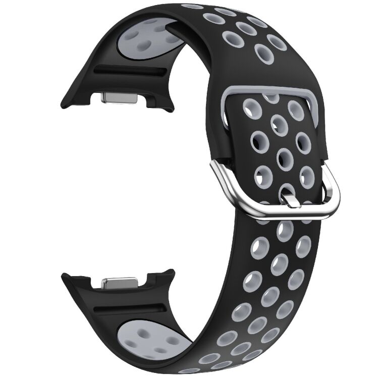 Ремешок Deexe Dual Color для Samsung Galaxy Watch 8 (40/44mm) / 8 Classic - Black / Grey: фото 3 из 6