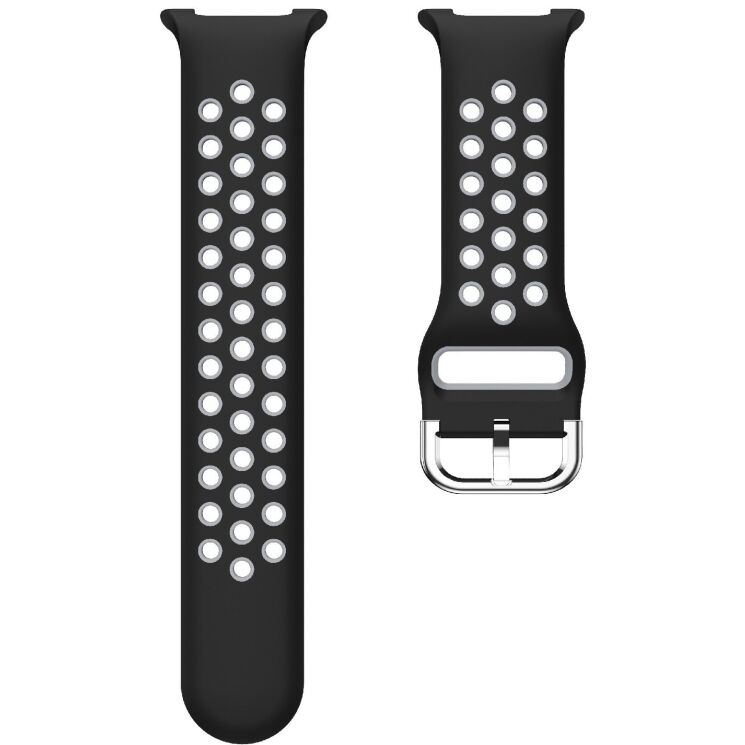 Ремешок Deexe Dual Color для Samsung Galaxy Watch 8 (40/44mm) / 8 Classic - Black / Grey: фото 5 из 6