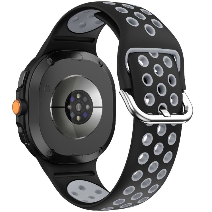 Ремешок Deexe Dual Color для Samsung Galaxy Watch 8 (40/44mm) / 8 Classic - Black / Grey: фото 1 из 6