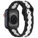 Ремінець Deexe Flex Series для Apple Watch 46 / 45 / 44 / SE 44 / 42 (Series 1-3) / Ultra / Ultra 2 / Ultra 3 - Black / White (251892BW). Фото 1 з 6