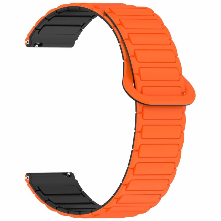 Ремешок Deexe Flexible Fit для часов с шириной крепления 20 мм - Orange / Black: фото 3 из 9