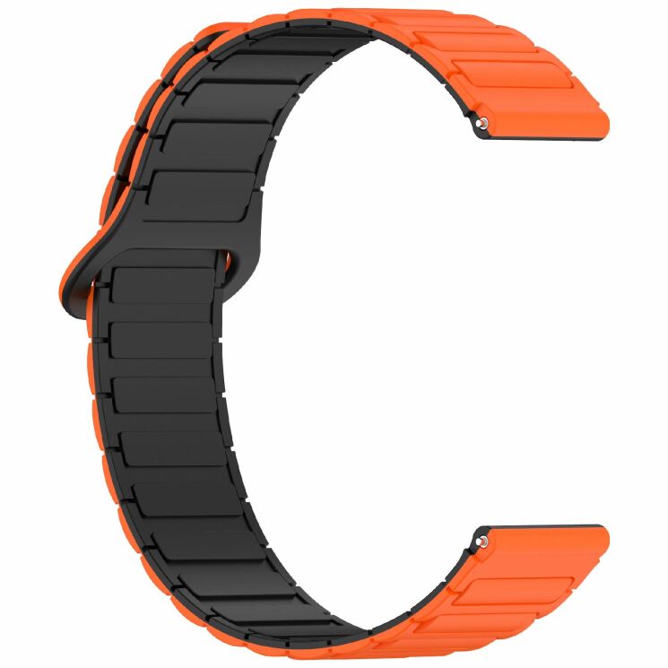 Ремешок Deexe Flexible Fit для часов с шириной крепления 20 мм - Orange / Black: фото 4 из 9