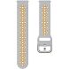 Ремінець Deexe Hollow Blossom для годинників з шириною кріплення 20 мм - Light Grey / Orange (895432HO). Фото 2 з 4