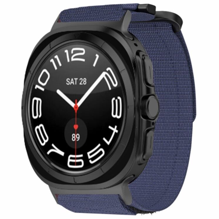 Ремешок Deexe Magic Tape для Samsung Galaxy Watch Ultra (47mm) - Midnight Blue: фото 3 из 4