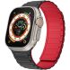 Ремінець Deexe Magnetic Band для Apple Watch 46 / 45 / 44 / SE 44 / 42 (Series 1-3) / Ultra / Ultra 2 / Ultra 3 - Black / Red (251890BR). Фото 3 з 4