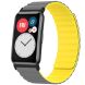 Ремешок Deexe Magnetic Band для Huawei Watch Fit - Grey / Yellow (258717HY). Фото 1 из 3