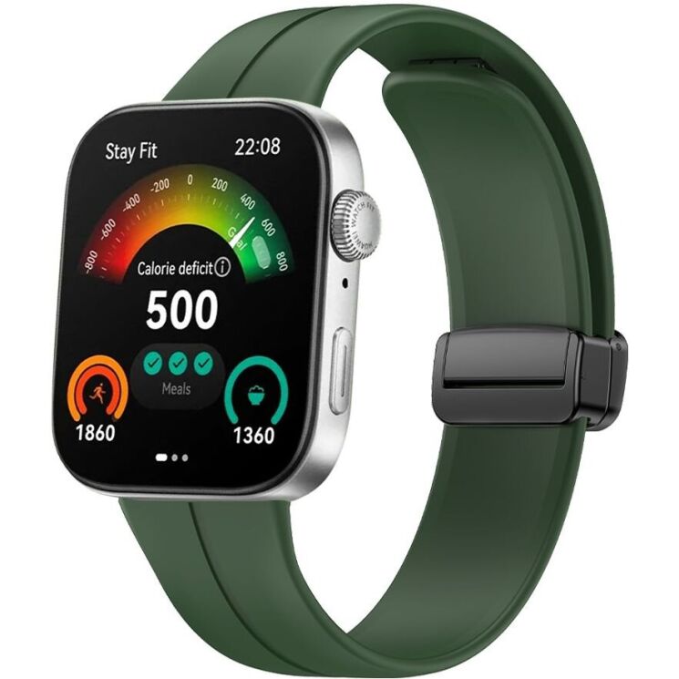Ремешок Deexe Magnetic Braselet для Huawei Watch Fit 3 - Green: фото 2 из 5