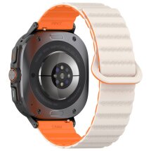 Ремешок Deexe Magnetic Strap для Samsung Galaxy Watch Ultra (47mm) - Orange / Starlight: фото 1 из 7