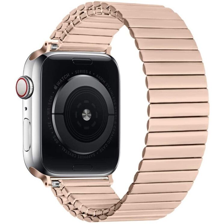 Ремінець Deexe Metal Loop для Apple Watch 46 / 45 / 44 / SE 44 / 42 (Series 1-3) / Ultra / Ultra 2 - Rose Gold: фото 1 з 7