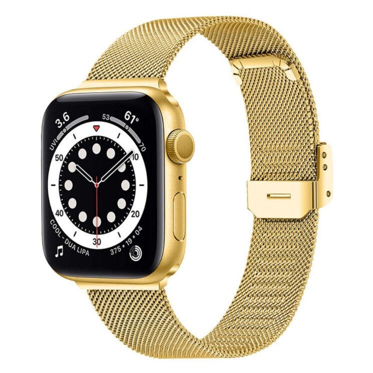 Ремінець Deexe Milanese Bracelet для Apple Watch 42 (Series 10) / 41 / 40 / SE 40 / 38 - Gold: фото 2 з 5