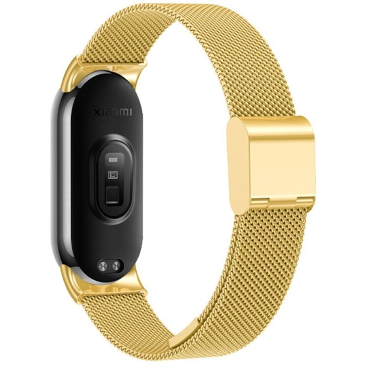 Ремешок Deexe Milanese Bracelet для Xiaomi Mi Smart Band 8 / 9 - Gold: фото 2 из 8