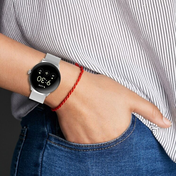 Ремешок Deexe Milanese Loop для Google Pixel Watch 3 (45mm) - Multicolor: фото 5 из 7
