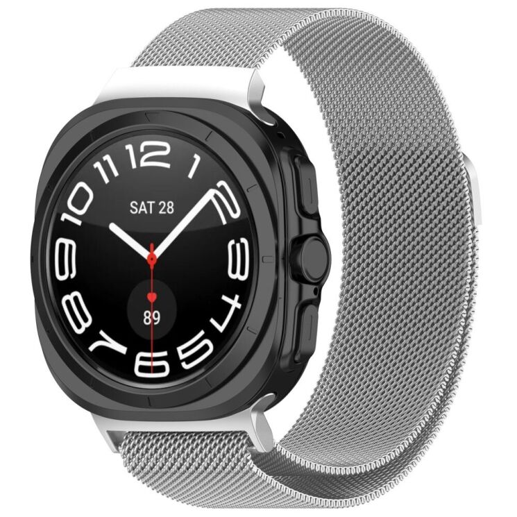 Ремешок Deexe Milanese Stainless Steel для Samsung Galaxy Watch Ultra (47mm) - Silver: фото 4 из 8