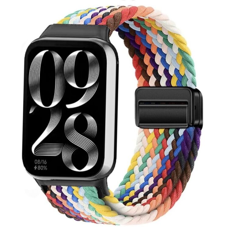 Ремінець Deexe Nylon Loop для Xiaomi Redmi Watch 4 / 5 / Mi Smart Band 8 Pro / Band 9 Pro - Rainbow: фото 2 з 6