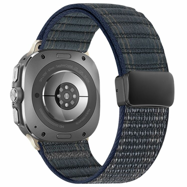 Ремешок Deexe Nylon Strap для Samsung Galaxy Watch Ultra (47mm) / Ultra (2025) - Dark Blue (358072DB) Ремешок Deexe Nylon Strap для Samsung Galaxy Watch Ultra (47mm) / Ultra (2025) - Dark Blue: фото 1 из 5