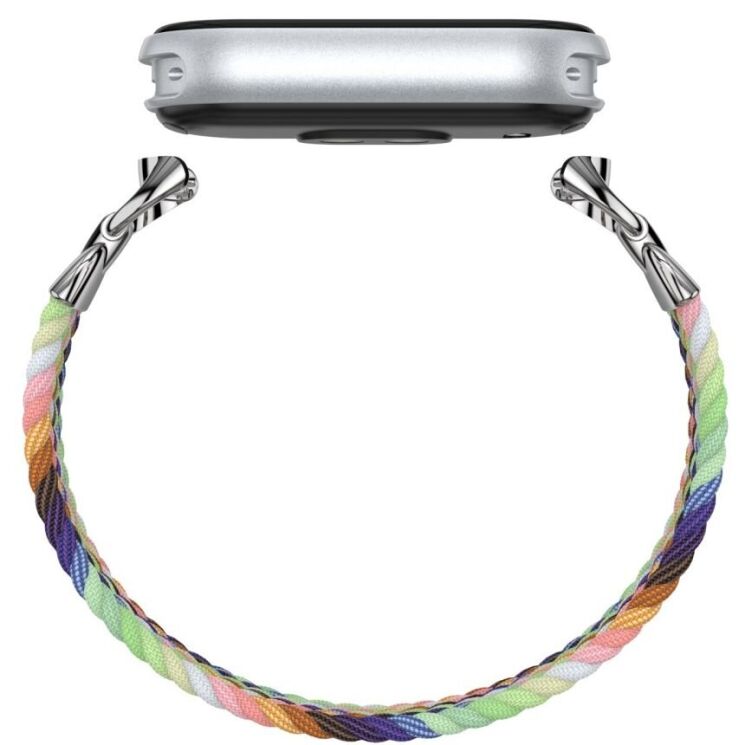 Ремешок Deexe Nylon Woven для Xiaomi Mi Smart Band 8 / Band 9 / Band 10 - Rainbow: фото 2 из 5