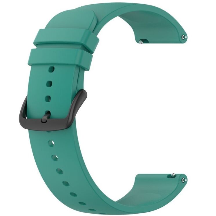 Ремінець Deexe Silicone Band для годинників з шириною кріплення 20мм - Dark Green: фото 3 з 11