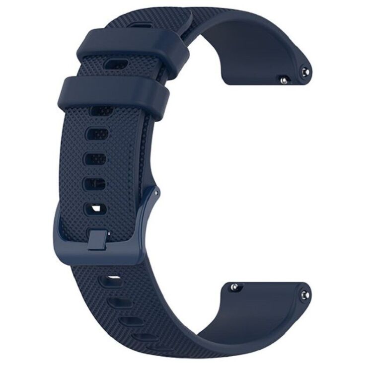 Ремешок Deexe Silicone Watchband для Huawei Watch GT 2 / GT 3 (42mm) - Navy Blue: фото 3 из 8