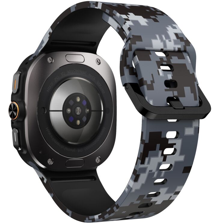 Ремешок Deexe Silicone Watchband для Samsung Galaxy Watch Ultra (47mm) / Ultra (2025) - Digital / Camo: фото 1 из 6