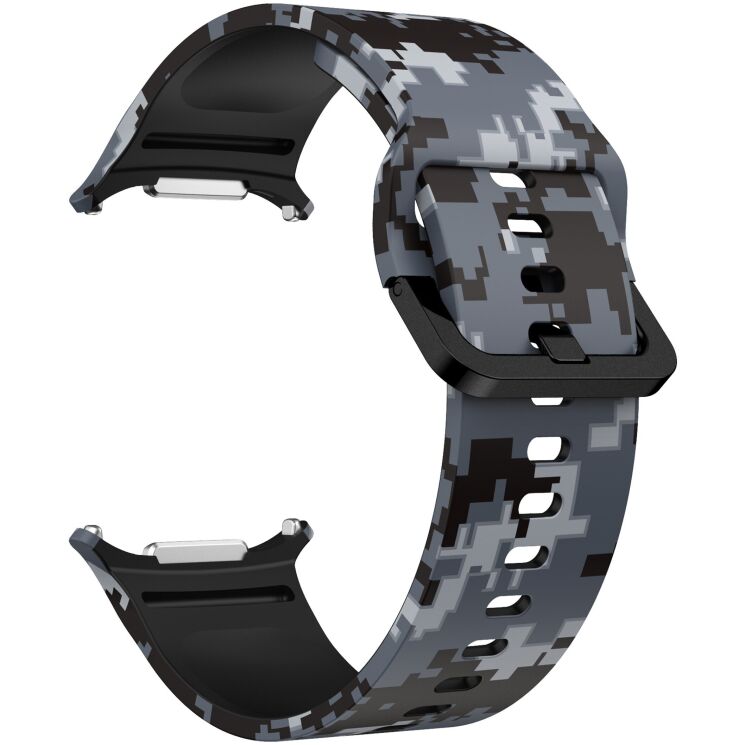 Ремешок Deexe Silicone Watchband для Samsung Galaxy Watch Ultra (47mm) / Ultra (2025) - Digital / Camo: фото 3 из 6
