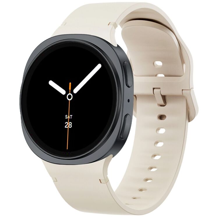 Ремінець Deexe Soft Silicone для Samsung Galaxy Watch 8 (40/44mm) / 8 Classic - Starlight: фото 2 з 6