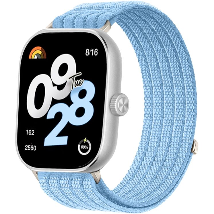 Ремешок Deexe Soft Weave для Xiaomi Redmi Watch 4 / Watch 5 / Watch 6 / Mi Smart Band 8 Pro / Band 9 Pro - Baby Blue: фото 2 из 5