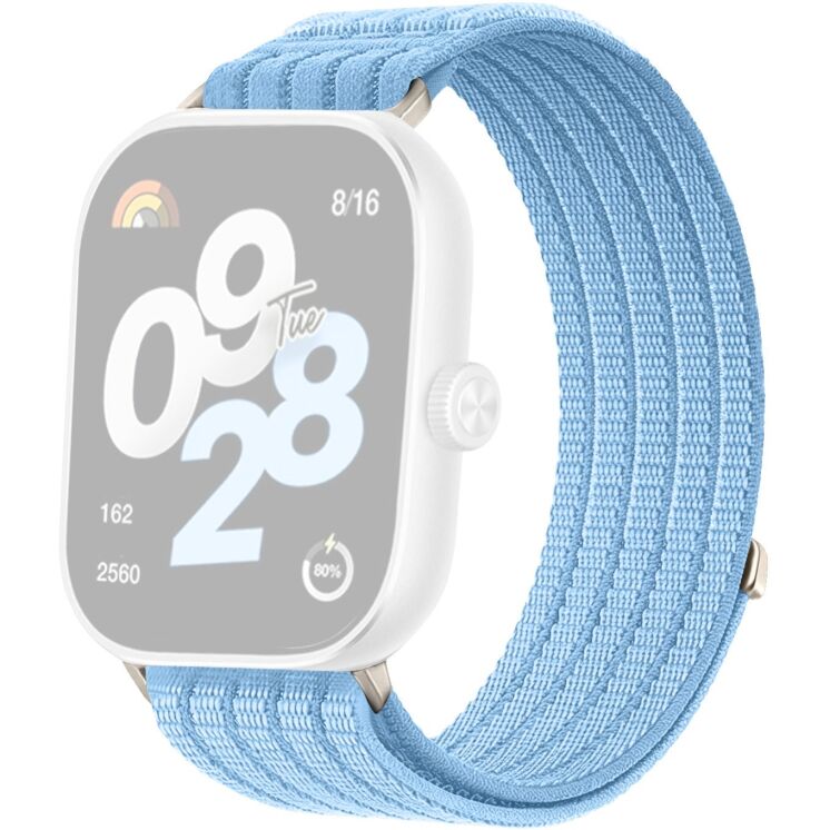 Ремешок Deexe Soft Weave для Xiaomi Redmi Watch 4 / Watch 5 / Watch 6 / Mi Smart Band 8 Pro / Band 9 Pro - Baby Blue: фото 1 из 5