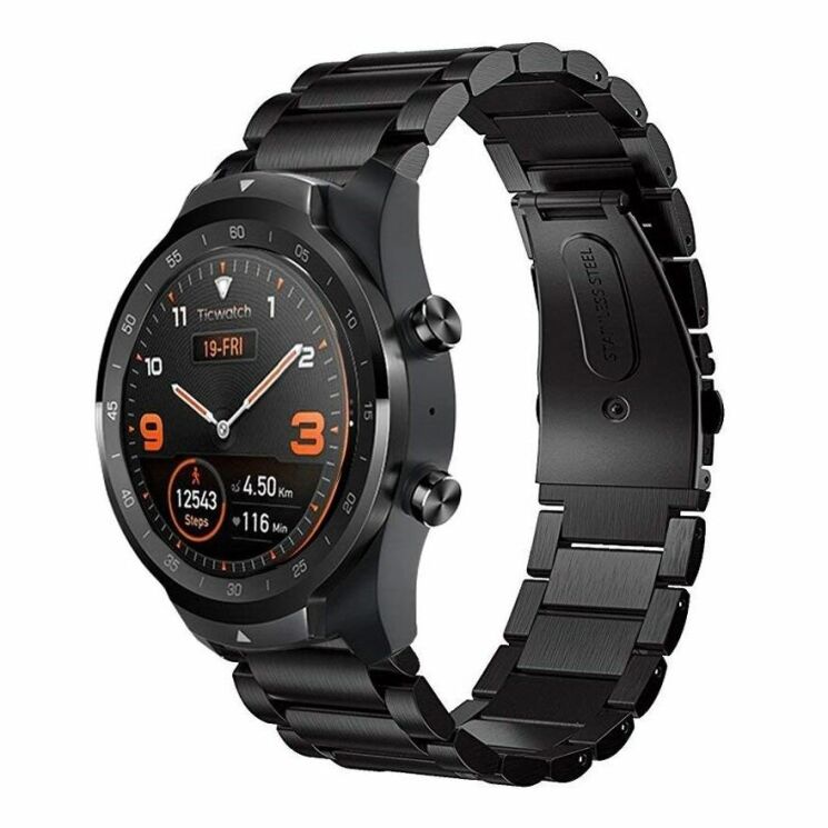 Ремешок Deexe Stainless Steel для Huawei Watch GT 2e - Black: фото 3 из 6