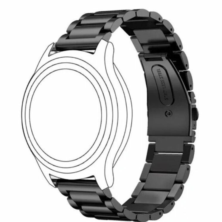 Ремешок Deexe Stainless Steel для Huawei Watch GT 2e - Black: фото 6 из 6