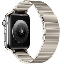 Ремінець Deexe Stainless Steel Mag для Apple Watch 46 / 45 / 44 / SE 44 / 42 (Series 1-3) / Ultra / Ultra 2 / Ultra 3 - Starlight: фото 1 з 6